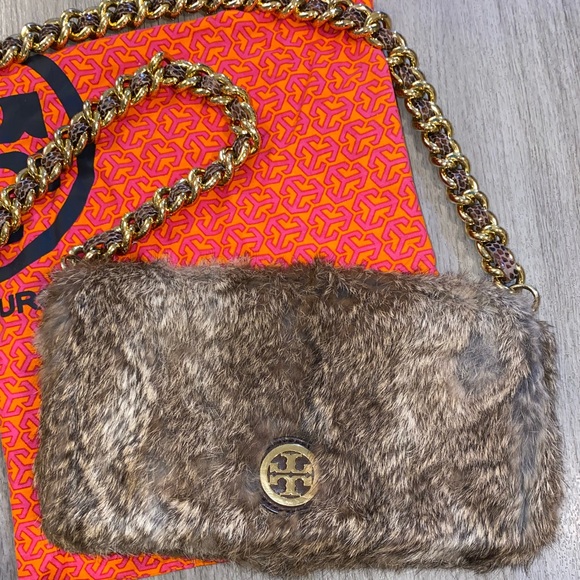 Tory, Burch Brown fur bag - Picture 2 of 8